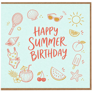 Birthday Card, Happy Summer Birthday Greeting Card