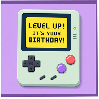 Birthday Card, Level Up Gamer Birthday Card