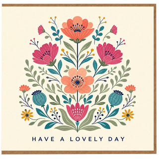 Birthday Card, Floral Greeting Card