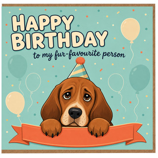 Birthday Card, Happy Birthday to My Fur - Favourite Person