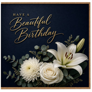 Birthday Card, Have a Beautiful Birthday Floral Card
