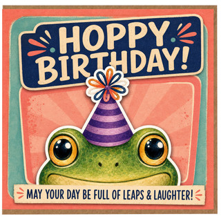 Birthday Card, Hoppy Birthday Card