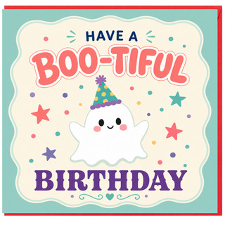 Birthday Card, Have a Boo - tiful Birthday Ghost Party Card