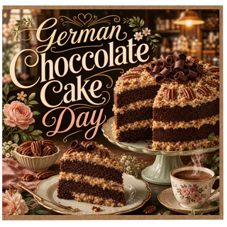 Birthday Card, German Chocolate Cake Day Card