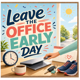 Birthday Card, Leave the Office Early Day Card