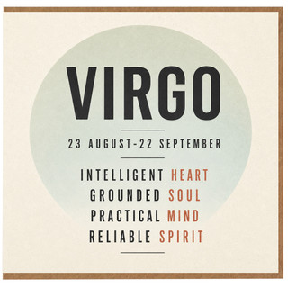 Birthday Card, Virgo Zodiac Card
