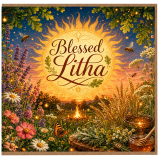 Birthday Card, Blessed Litha Greeting Card, Summer Solstice Card