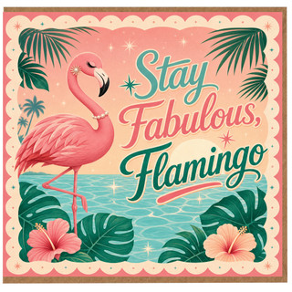 Birthday Card, Stay Fabulous Tropical Birthday Card