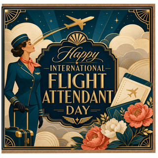 Birthday Card, Happy Flight Attendant Appreciation Card