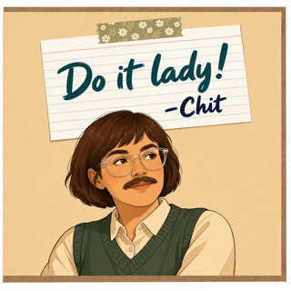 Birthday Card, Do It Lady! Chit Funny Motivational Card