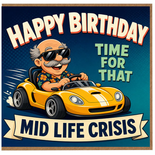 Birthday Card, Funny Happy Birthday Card for Him
