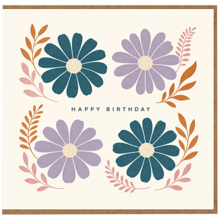 Birthday Card, Floral Daisy Birthday Card