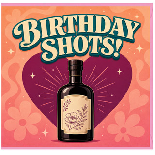 Birthday Card, Birthday Shots Funny Drink Lover Card