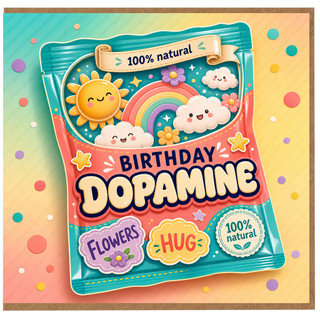 Birthday Card, Birthday Dopamine Card