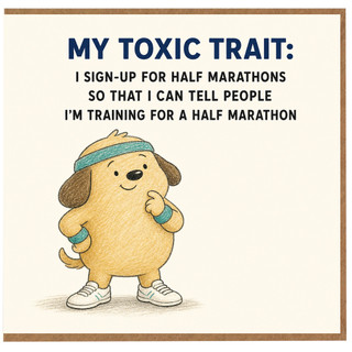 Birthday Card, Funny Running Card