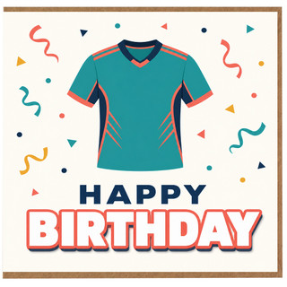 Birthday Card, Happy Birthday Sports Shirt Card