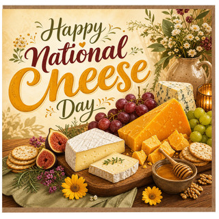 Birthday Card, National Cheese Day Card