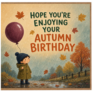 Birthday Card, Hope You’re Enjoying Your Autumn Birthday Card