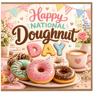 Birthday Card, National Doughnut Day Card