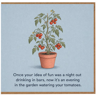 Birthday Card, Tomato Plant Joke Card