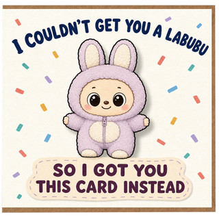 Birthday Card, Funny Cute Alternative Gift Card