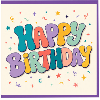 Birthday Card, Colourful Confetti Celebration Card