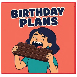 Birthday Card, Funny Birthday Card, Chocolate Lover Birthday Card