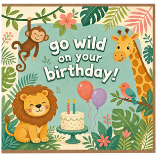 Birthday Card, Go Wild on Your Birthday