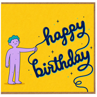 Birthday Card, Cute Cartoon Happy Birthday Greeting Card