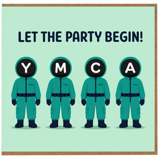 Birthday Card, Let the Party Begin Card, Fun Celebration Greeting Card