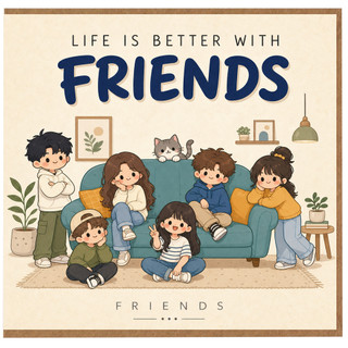 Birthday Card, Life Is Better With Friends Card
