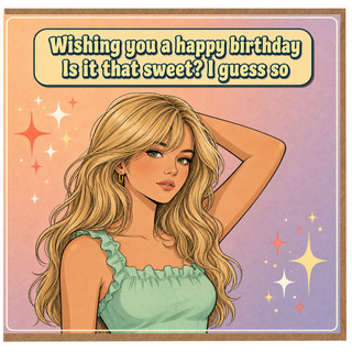 Birthday Card, Wishing You a Happy Birthday Illustrated Blonde Woman Card