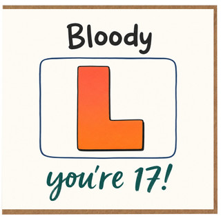 17th Birthday Card, Bloody You're 17 Humorous Birthday Card