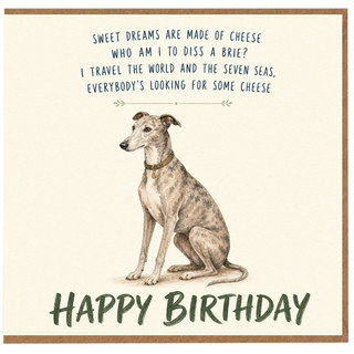 Birthday Card, Happy Birthday Greyhound Pun Card