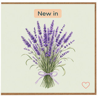 Birthday Card, Lavender Bouquet Floral Greeting Card