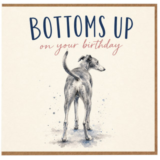 Birthday Card, Bottoms Up On Your Birthday Card