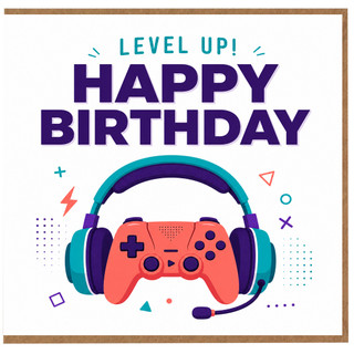 Birthday Card, Level Up Happy Birthday Card