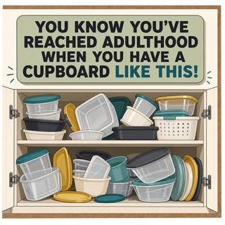 Birthday Card, You Know You've Reached Adulthood Cupboard Humour Card