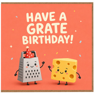 Birthday Card, Have a Great Birthday Cute Cheese Pun Card