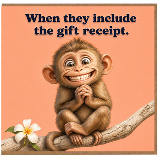 Birthday Card, Funny Gift Receipt Card