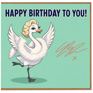 Birthday Card, Dancing Duck Birthday Card