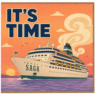 Birthday Card, It's Time Cruise Ship Greeting Card