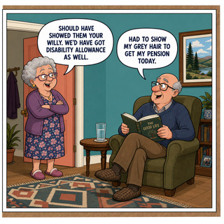 Birthday Card, Funny Pension Card for Him or Her