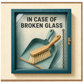Birthday Card, Funny Broken Glass Card