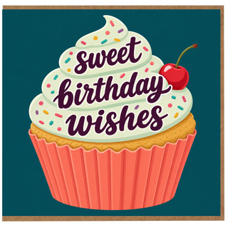 Birthday Card, Sweet Cupcake Birthday Card