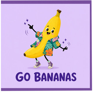 Birthday Card, Go Bananas Card