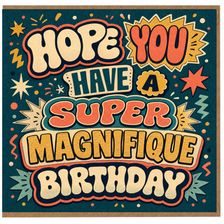 Birthday Card, Hope You Have a Super Magnificent Birthday Card
