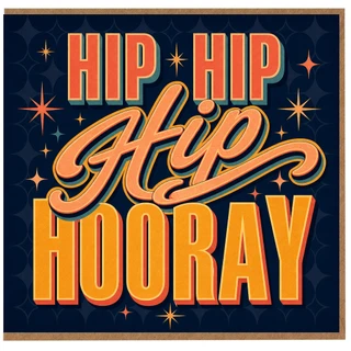 Birthday Card, Retro Celebration Greeting Card
