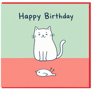 Birthday Card, Happy Birthday Cat Card