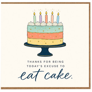 Birthday Card, Funny Cake Lover Greeting Card